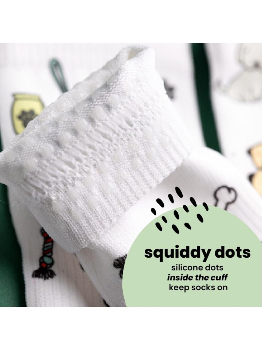 NWT Squid Socks Baby Stay-On Socks in Woof, 0-6 Months - Picture 2 of 10